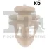 Кліпса кріплення обшивки (к-кт 5 шт) Renault Clio 05-14 Fischer Automotive One (FA1) 22-40020.5 (фото 1)