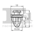 Кліпса кріплення обшивки (к-кт 5 шт) Renault Clio 05-14 Fischer Automotive One (FA1) 22-40020.5 (фото 2)