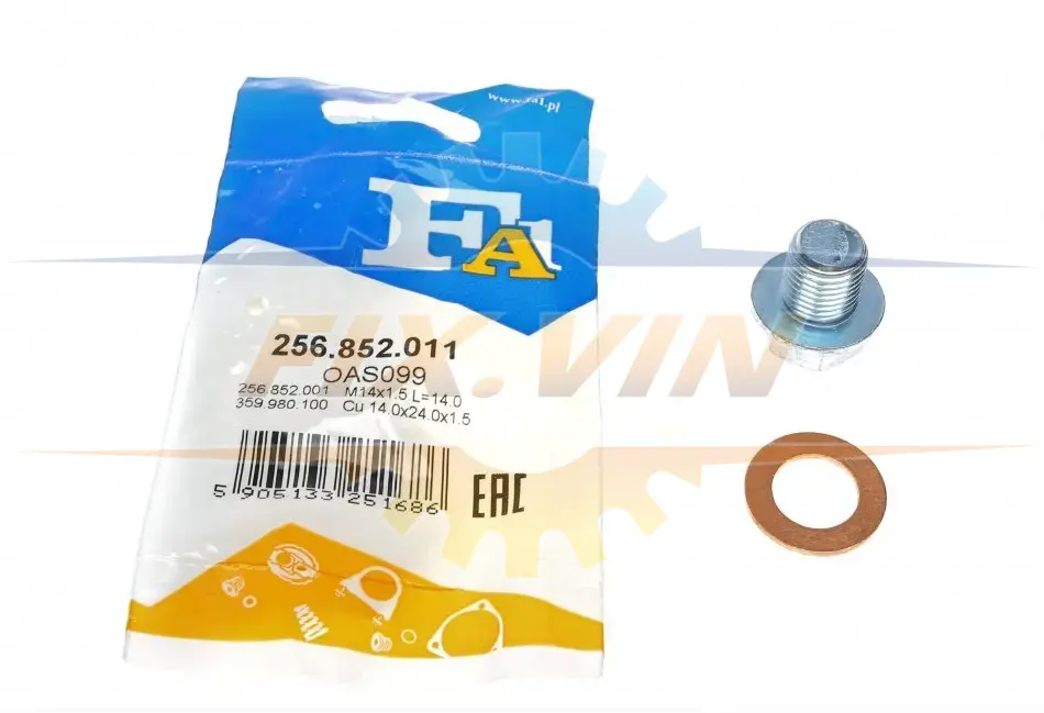 Пробка піддону + ущільнювач FA1 Fischer Automotive One (FA1) 256.852.011 (фото 1)