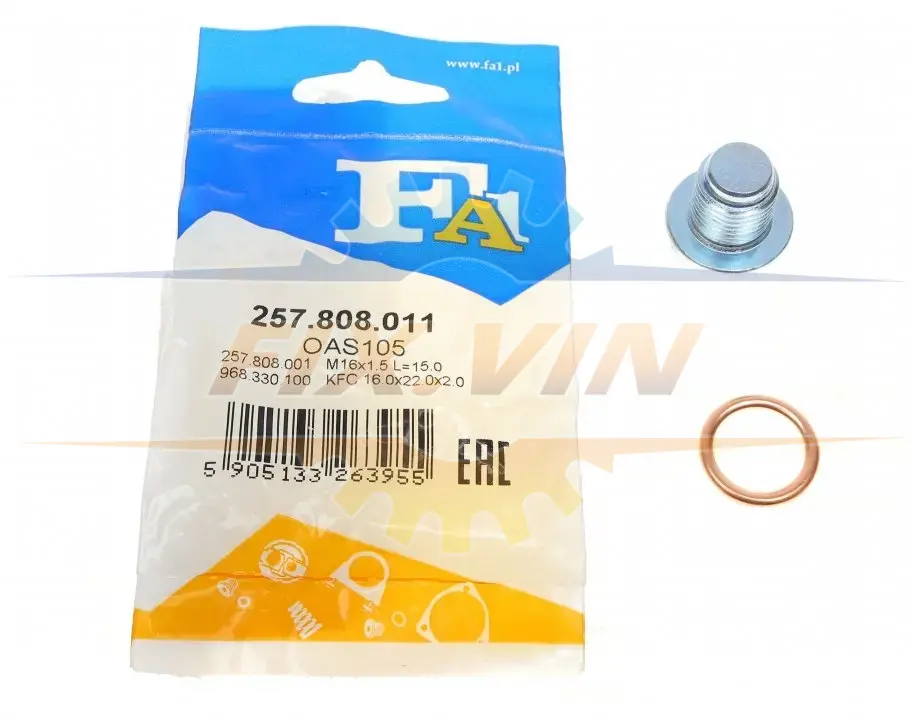 Пробка піддону автомобіля Fischer Automotive One (FA1) 257.808.011 (фото 1)