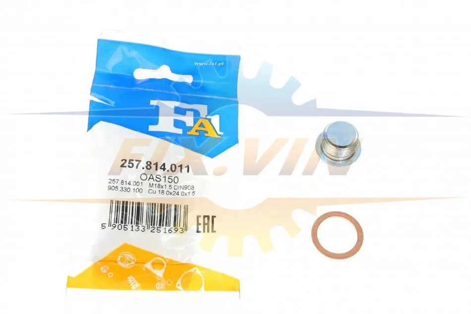 Пробка піддону автомобіля Fischer Automotive One (FA1) 257.814.011 (фото 1)