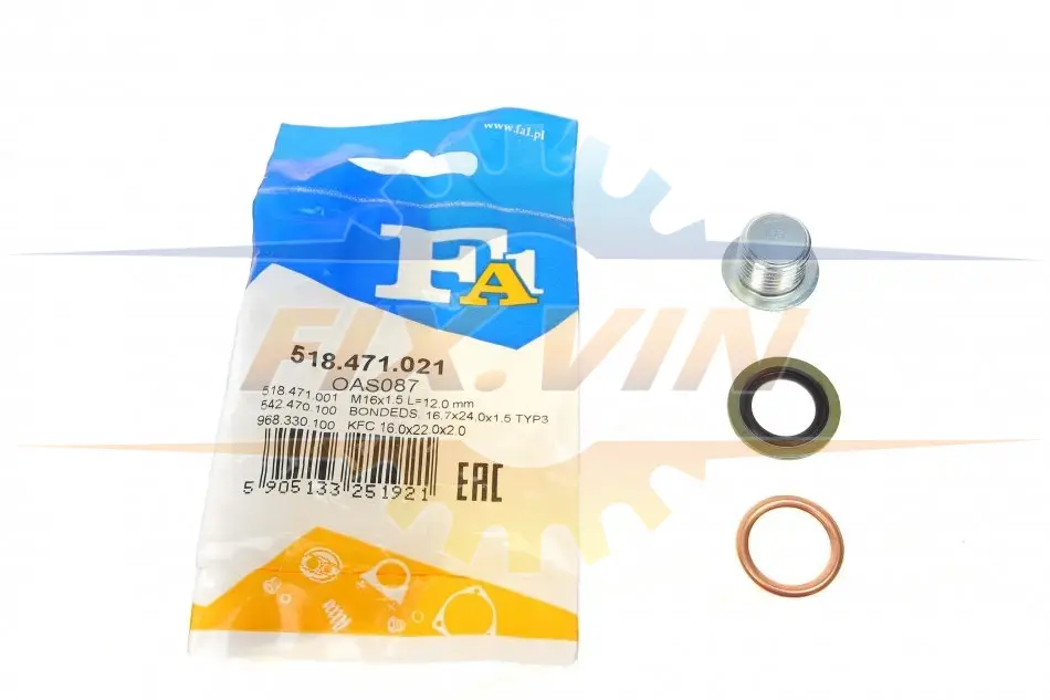 Пробка піддону автомобіля Fischer Automotive One (FA1) 518.471.021 (фото 1)