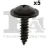 Кліпса кріплення Honda Accord 98-02 (к-кт 5 шт) Fischer Automotive One (FA1) 79-70001.5 (фото 1)