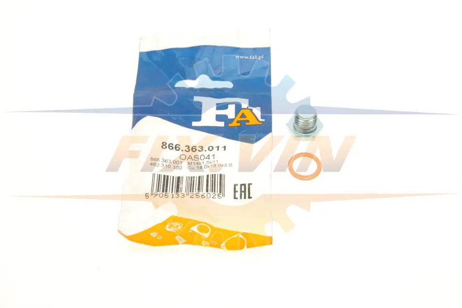 Пробка піддону картера FA1 Fischer Automotive One (FA1) 866.363.011 (фото 1)