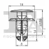 Кліпса кріплення накладки порога (к-кт 5шт) yundai Accent IV 10-/Santa Fe 12- Fischer Automotive One (FA1) 89-30009.5 (фото 2)