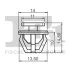 Кліпса кріплення накладки порога (к-кт 5шт) Hyundai Accent 94-/Santa Fe 01- Fischer Automotive One (FA1) 89-40005.5 (фото 2)