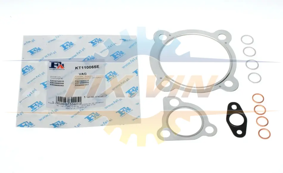 Комплект прокладок турбіни Skoda Octavia 1.8 T 98-06 FA1 Fischer Automotive One (FA1) KT110065E (фото 1)
