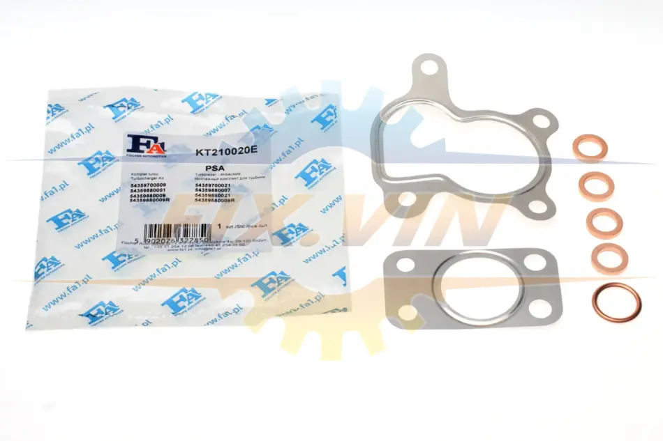 Комплект прокладок турбіни Citoren Nemo/Peugeot Bipper 1.4 HDi 08- Fischer Automotive One (FA1) KT210020E (фото 1)