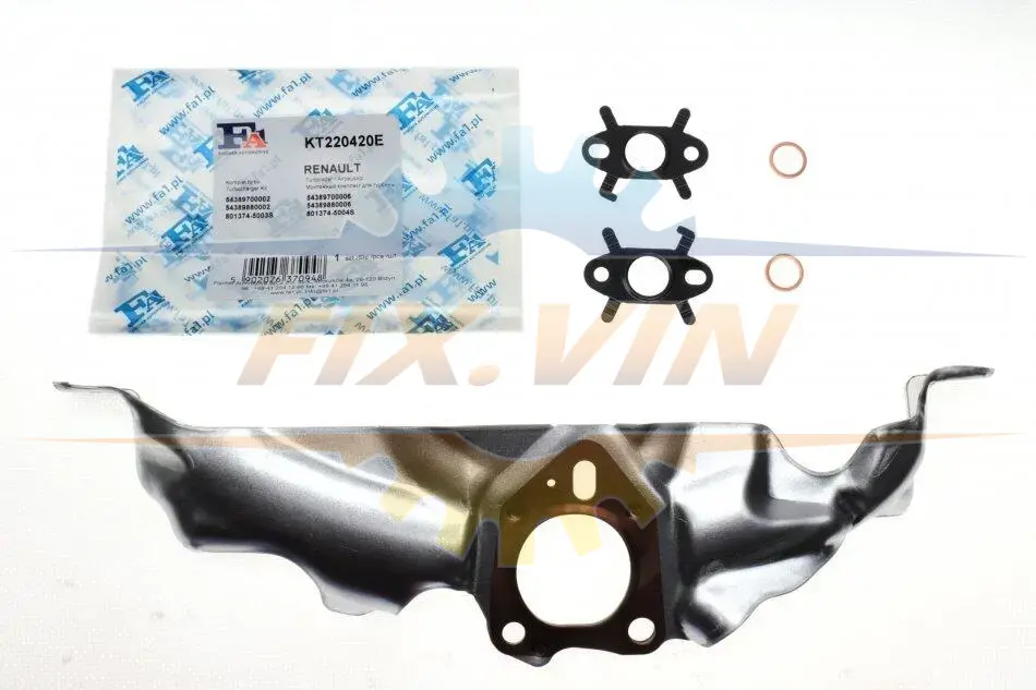 Комплект прокладок турбіни Renault Kangoo 1.5 dCi 09- (55/66kW) Fischer Automotive One (FA1) KT220420E (фото 1)