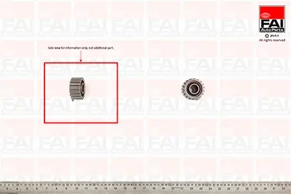 Ролик паска приводного Ford Fiesta 1,8D/Mondeo 1,8TD 96- Fischer Automotive One (FA1) T6697 (фото 1)