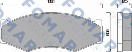 Колодки гальмівні дискові FOMAR FO 441581