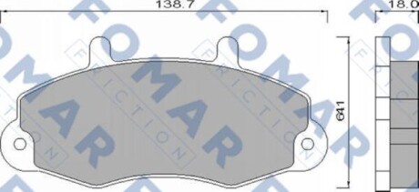 Колодки гальмівні дискові FOMAR FO 483781