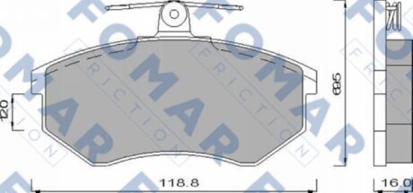 Колодки гальмівні дискові FOMAR FO 488481