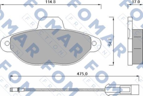 Колодки гальмівні дискові FOMAR FO 582881