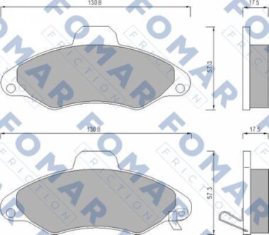 Колодки гальмівні дискові FOMAR FO 666981