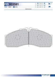 Колодки гальмівні дискові FOMAR FO 933581