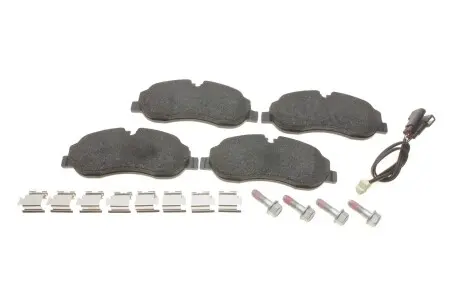 Колодки гальмівні (передні) Transit 2.0/2.2 TDCi 13- (Bosch) Q+ (спарка) (з датчиком) FORD MEBK3J-2K021-AA