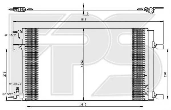Конденсатор кондиціонера FPS FP 52 K432 (фото 1)