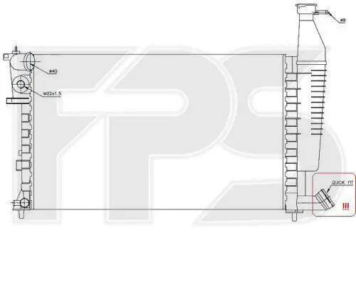 Радіатор охолодження FPS FP 54 A1122 (фото 1)