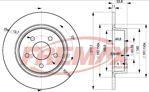 Диск тормозной FREMAX BD-7989 (фото 1)