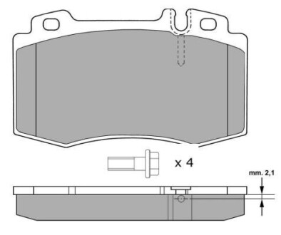 Колодки тормозные передние FBP-1299 FREMAX FBP1299