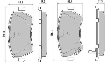 Колодки тормозные передние FBP-1337 FREMAX FBP1337