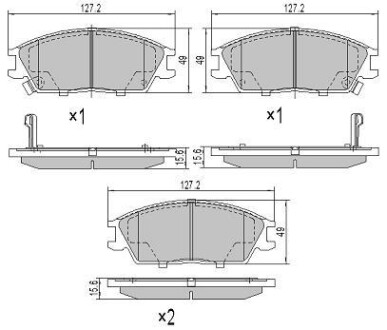 Колодки тормозные передние FBP-1589 FREMAX FBP1589