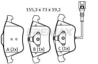 Колодки тормозные передние FBP-1899 FREMAX FBP1899