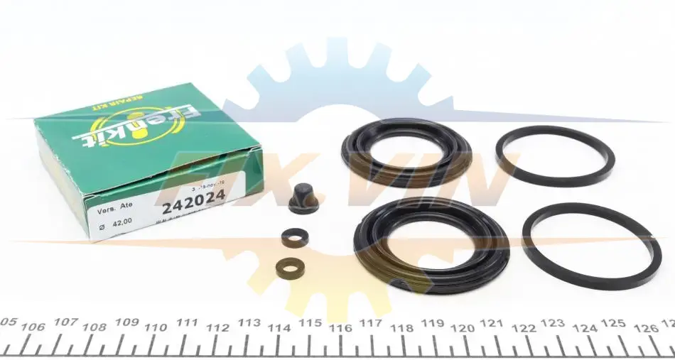 Ремкомплект гальмівного супорту MERCEDES 200-500, E CLASS(W124),C CLASS (W203) 300-600 SL CLASS (R12 FRENKIT 242024 (фото 1)