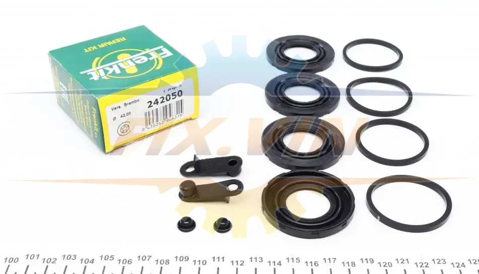 Р-кт гальмів. супорта (4 поршні) Audi A6 Allroad C7, A6 C7, A7, Q5 1.8-3.0D 11.08-09.18 FRENKIT 242050 (фото 1)