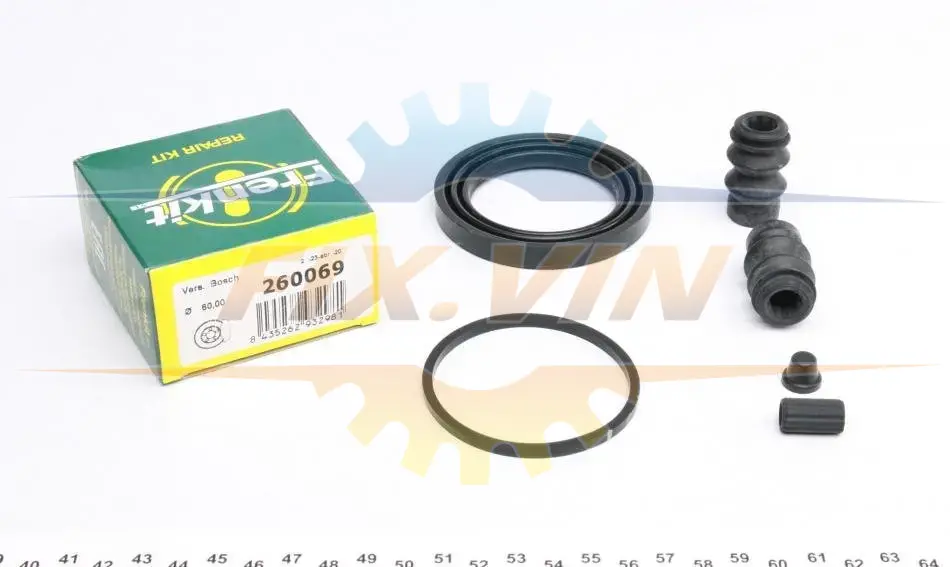 Ремкомплект супорту переднього Honda CR-V (III/IV)/Toyota Corolla (E18) (d=60mm)(Bosch) Frenkit FRENKIT 260069 (фото 1)