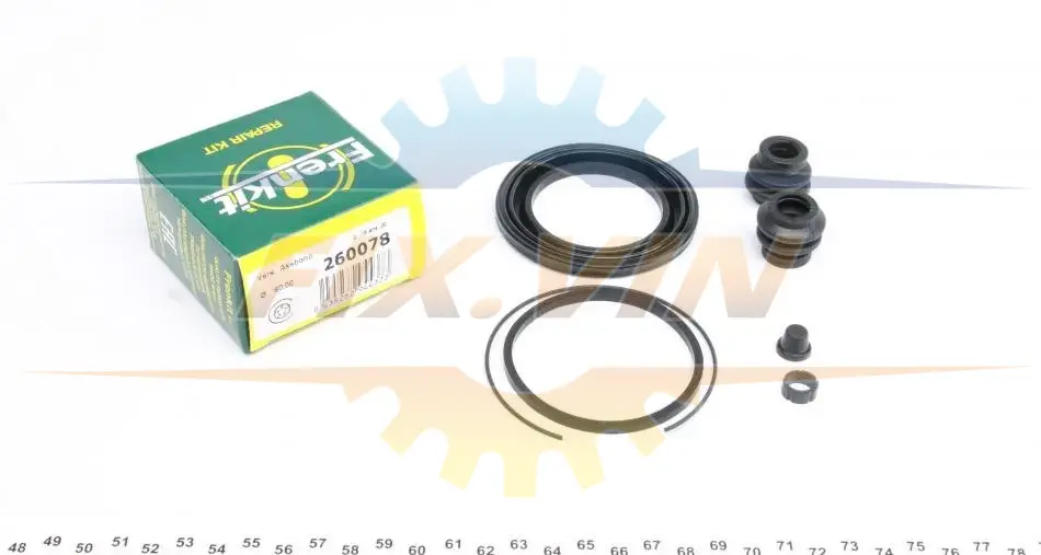 Ремкомплект супорта (переднього) Toyota Corolla 08- (d=60mm) (Akebono) FRENKIT 260078 (фото 1)