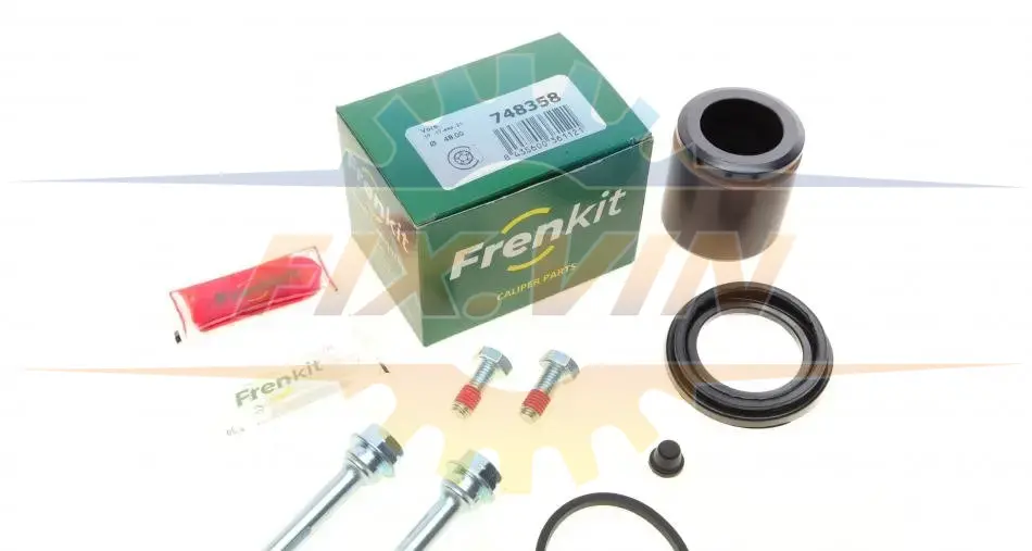 Ремкомплект супорта (заднього) Jeep Cherokee 01- (d=48mm)(Lucas)(+1 поршень/направляюча) SuperKit FRENKIT 748358 (фото 1)