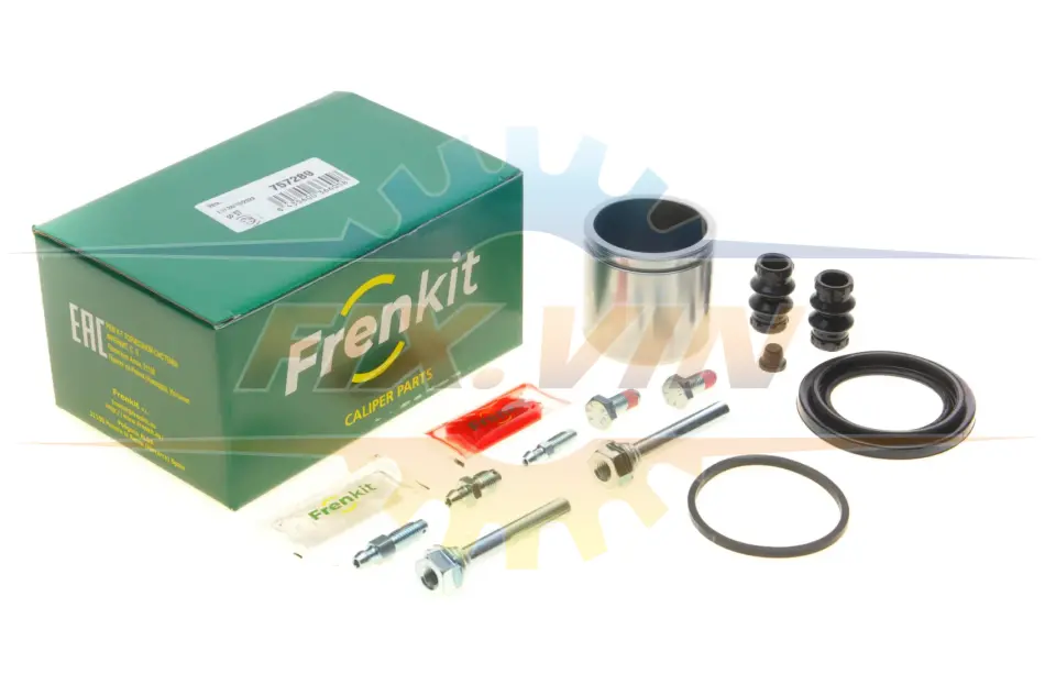 Ремкомплект супорта (переднього) Peugeot 407 04-11 (d=57mm)(TRW)(+ поршен/направляюча)SuperKit FRENKIT 757289 (фото 1)