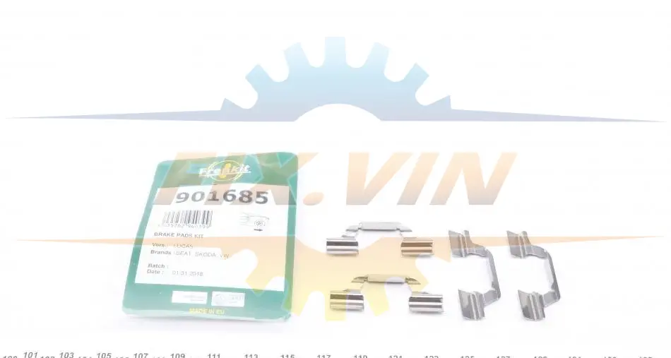 Планка супорта (заднього) прижимна (к-кт) VW Golf IV 97-05 (Lucas) FRENKIT 901685 (фото 1)