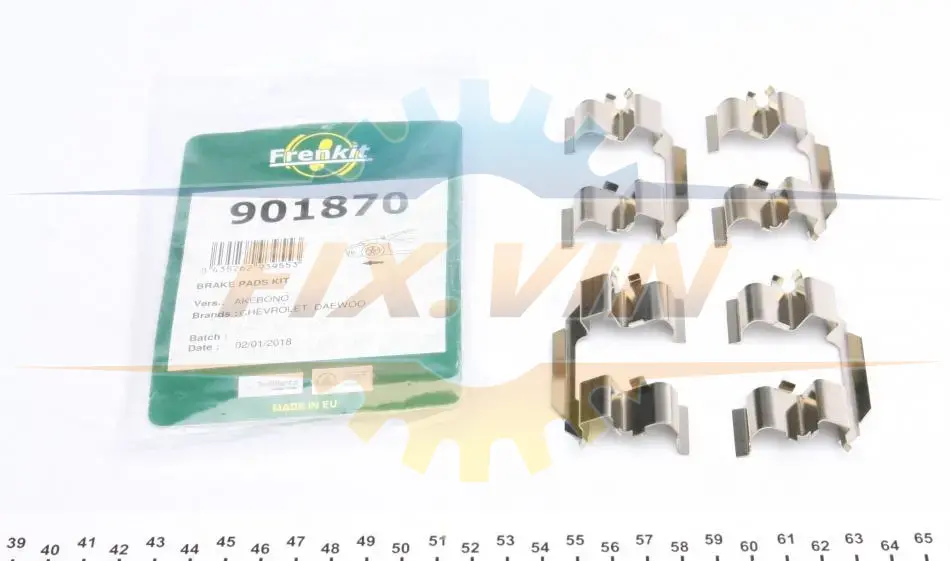 Планка супорта (переднього) прижимна (к-кт) Chevrolet Aveo 02- (Akeb) FRENKIT 901870 (фото 1)