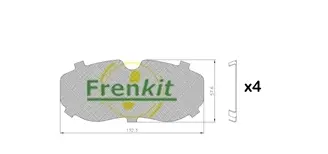 Комплект пластин MERCEDES Vito W447 \'\'F \'\'14>> FRENKIT 940295 (фото 1)