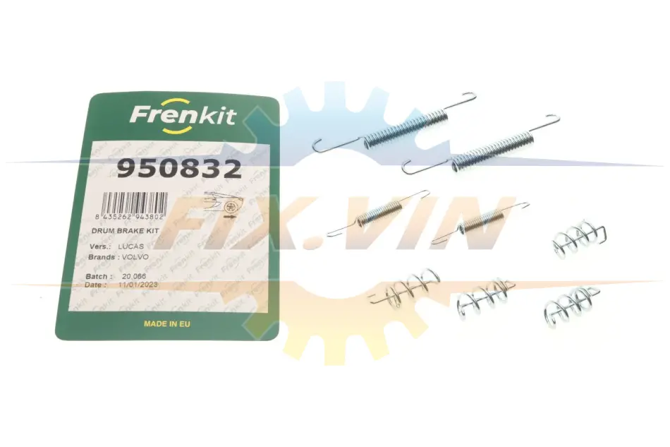 Комплект пружинок колодок ручника Volvo C70/S80/XC90/S60 01-14 FRENKIT 950832 (фото 1)