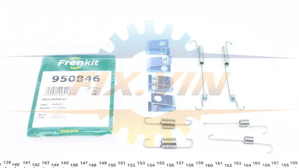Комплект пружинок колодок ручника Hyundai Getz 1.1-1.6 02-09 FRENKIT 950846 (фото 1)
