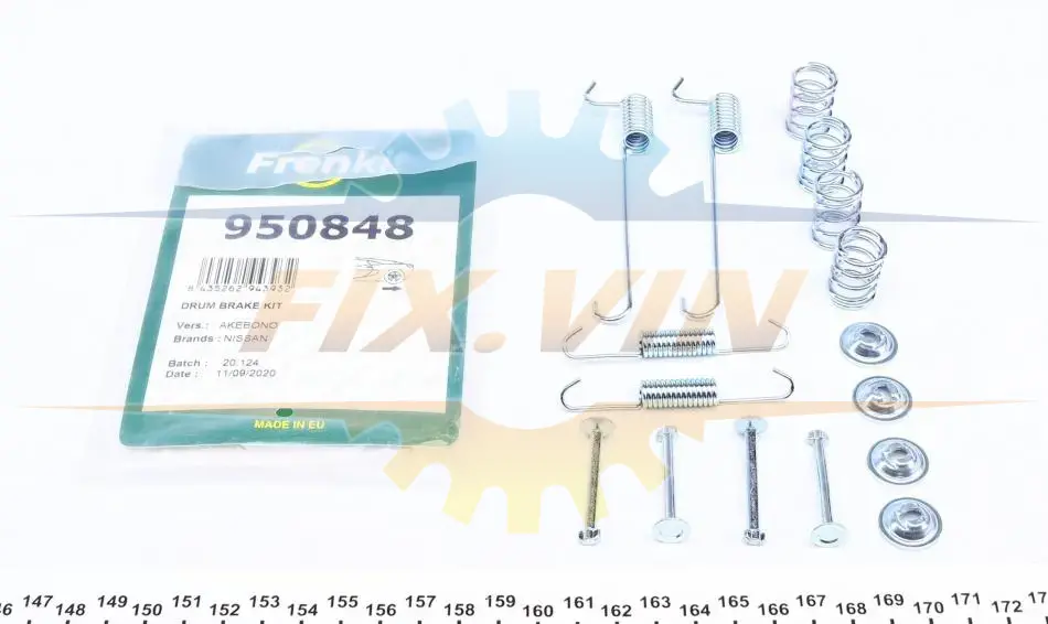 Ремкомплект колодок стояночного гальма FRENKIT 950848 (фото 1)