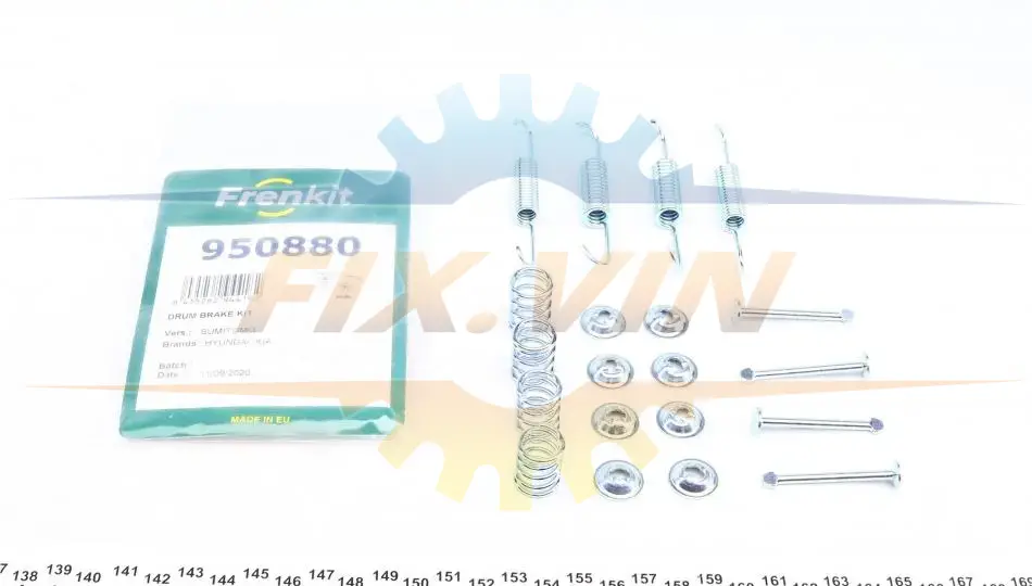 Комплект пружинок колодок ручника Hyundai Terracan/Kia Sorento 2.4-3.5 01- (Sumitomo) FRENKIT 950880 (фото 1)