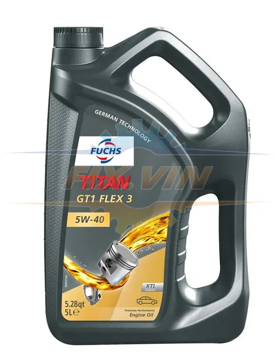 Олива двигуна 5L TITAN GT1 FLEX 3 5W40 FUCHS/TITAN TITAN GT1 FLEX 3 5W40 5L (фото 1)