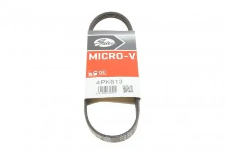 Ремінь генератора клиновий GATES Gates 4PK613