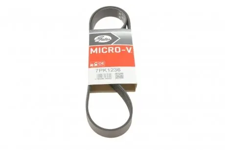 Ремінь генератора Fiat Ducato 2.3D 06- GATES Gates 7PK1236