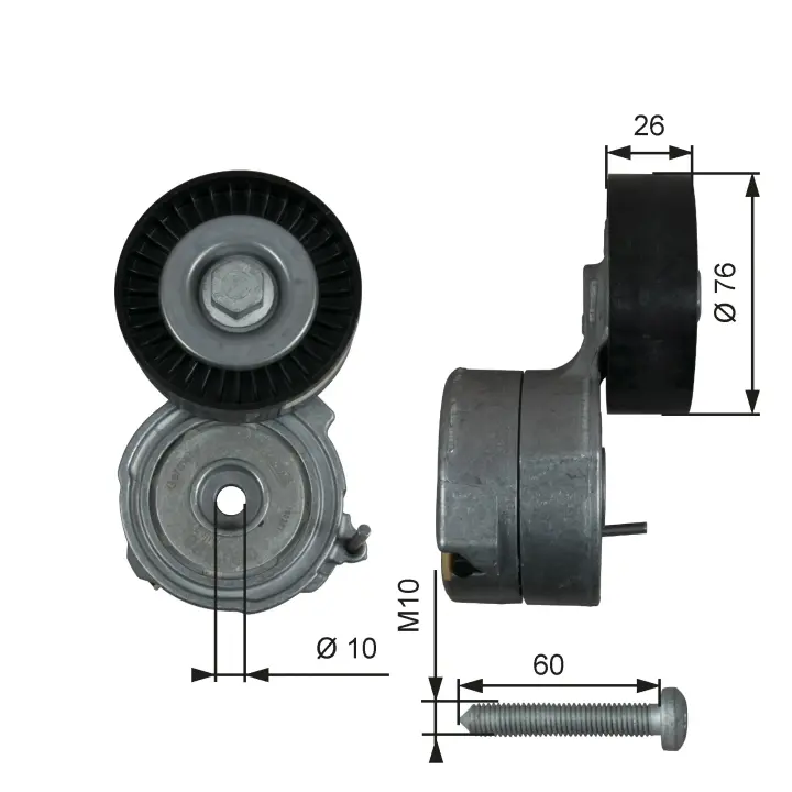(7808-21323) Механізм натягу ременя GATES DRIVEALIGN MV TENS Gates T38423 (фото 1)