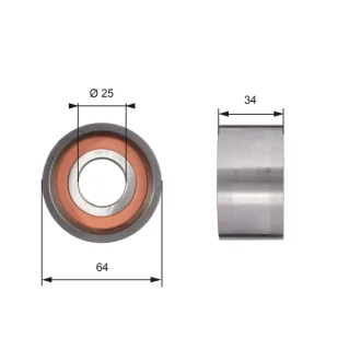 (7786-21475) Натяжний ролик ременя ГРМ GATES POWERGRIP TENSIONER Gates T41234