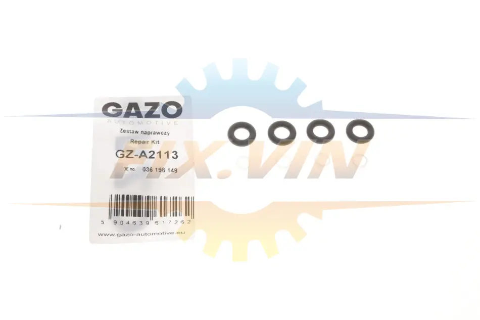 Кільце ущільнювальне форсунки VW Golf/Passat/Touran 1.6FSI 03-08 (+ втулка) (к-кт на 4шт) GAZO GZ-A2113 (фото 1)