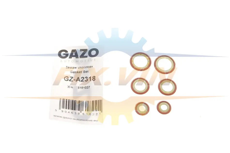 Прокладка системи кондиціонування повітря Citroen C5/Ford Fiesta VI/Focus 1.0-2.3 02- (к-кт) GAZO GZ-A2318 (фото 1)