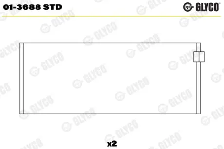 Шатунний підшипник Glyco 013688STD