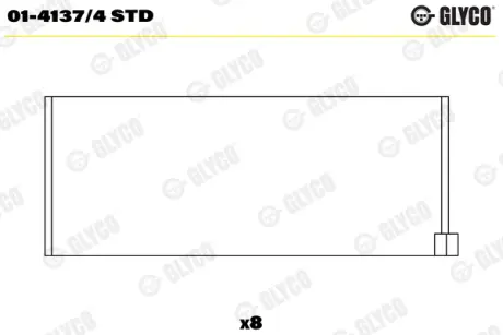Шатунный подшипник Glyco 01-4137/4 STD